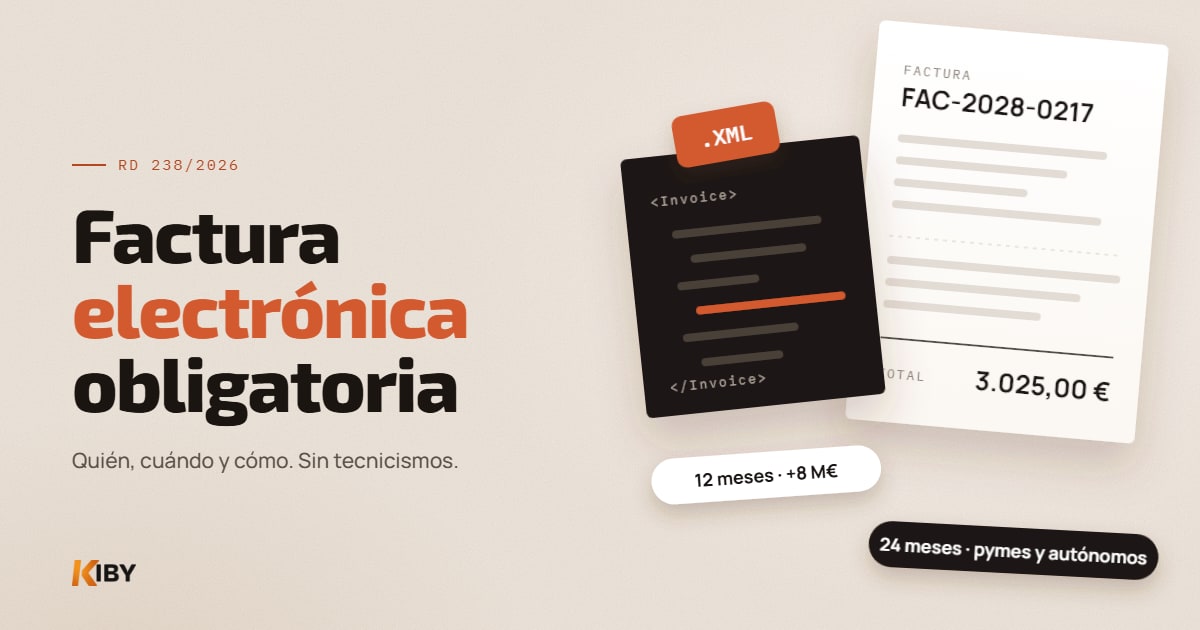 Factura electrónica en formato XML: 12 meses para empresas de más de 8 M€ y 24 meses para pymes y autónomos