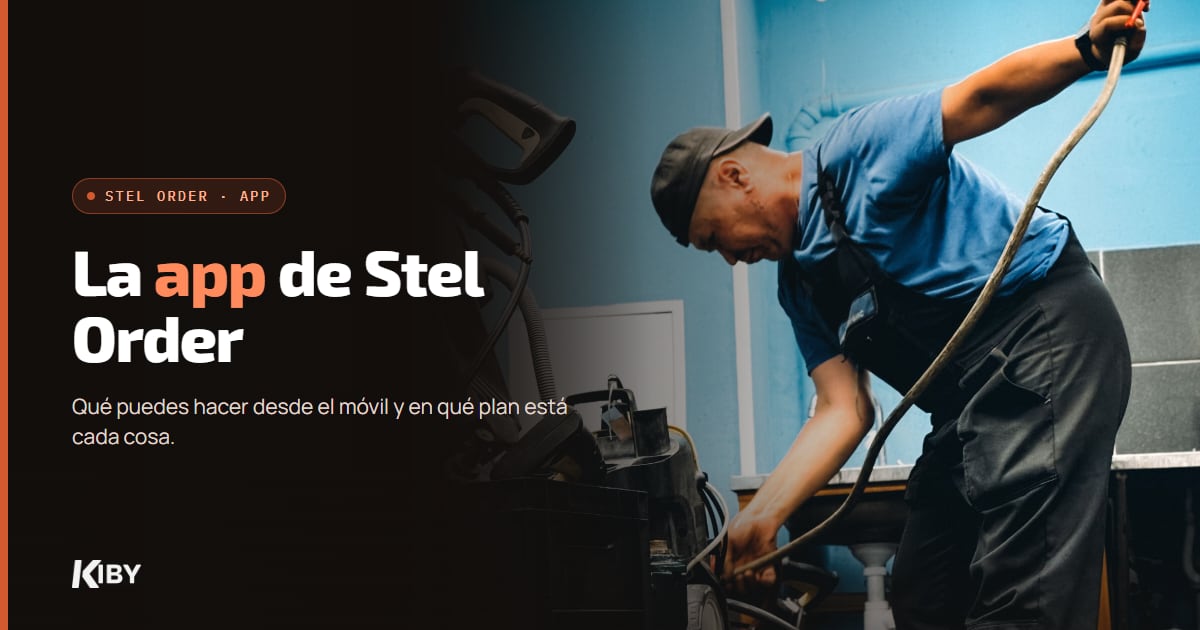 Técnico trabajando con sus herramientas, con el título La app de Stel Order